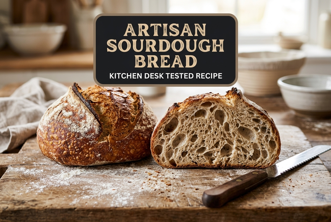 Beginner's Guide to Artisan Sourdough Bread (72% Hydration)