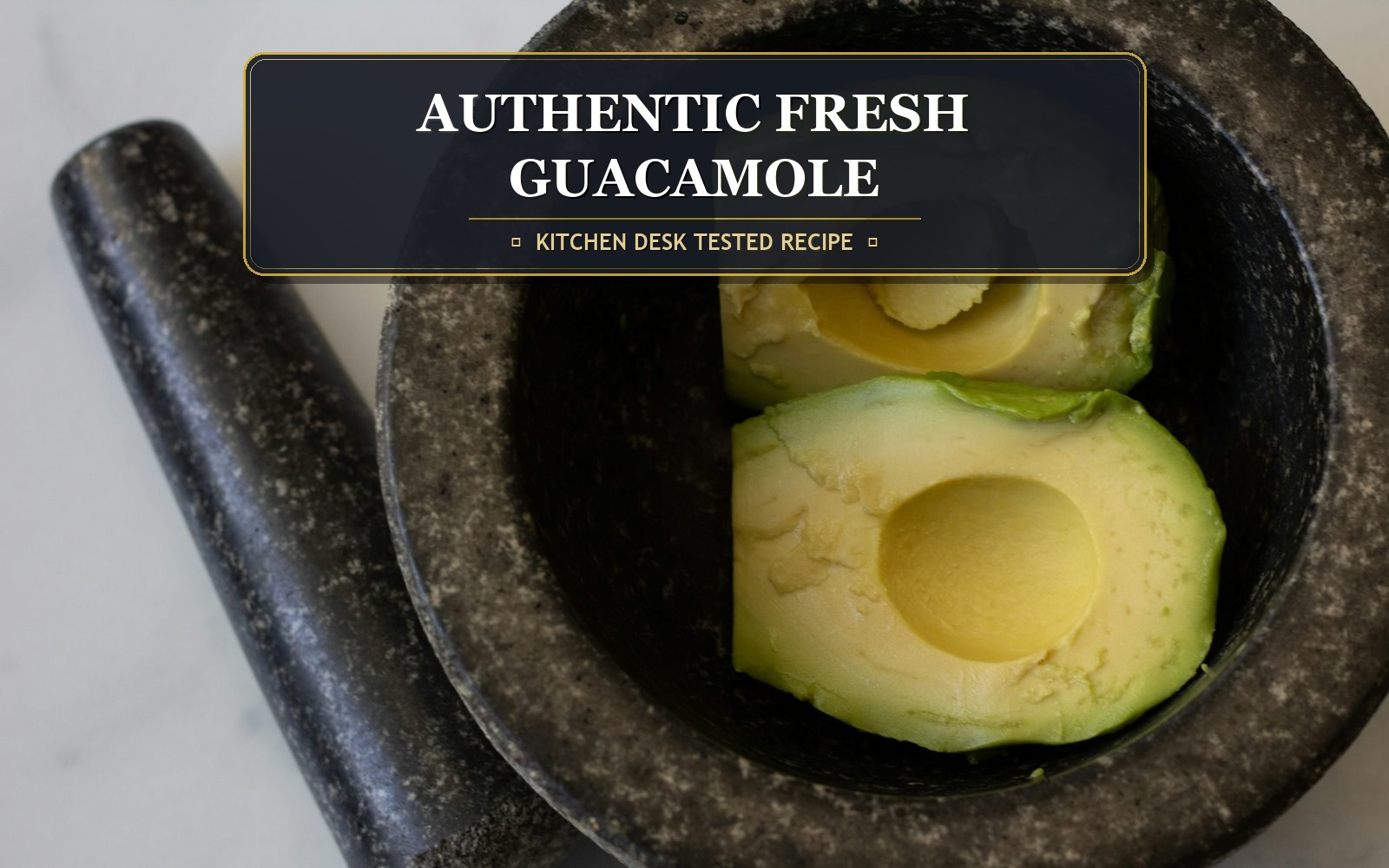Traditional Mexican Molcajete Guacamole