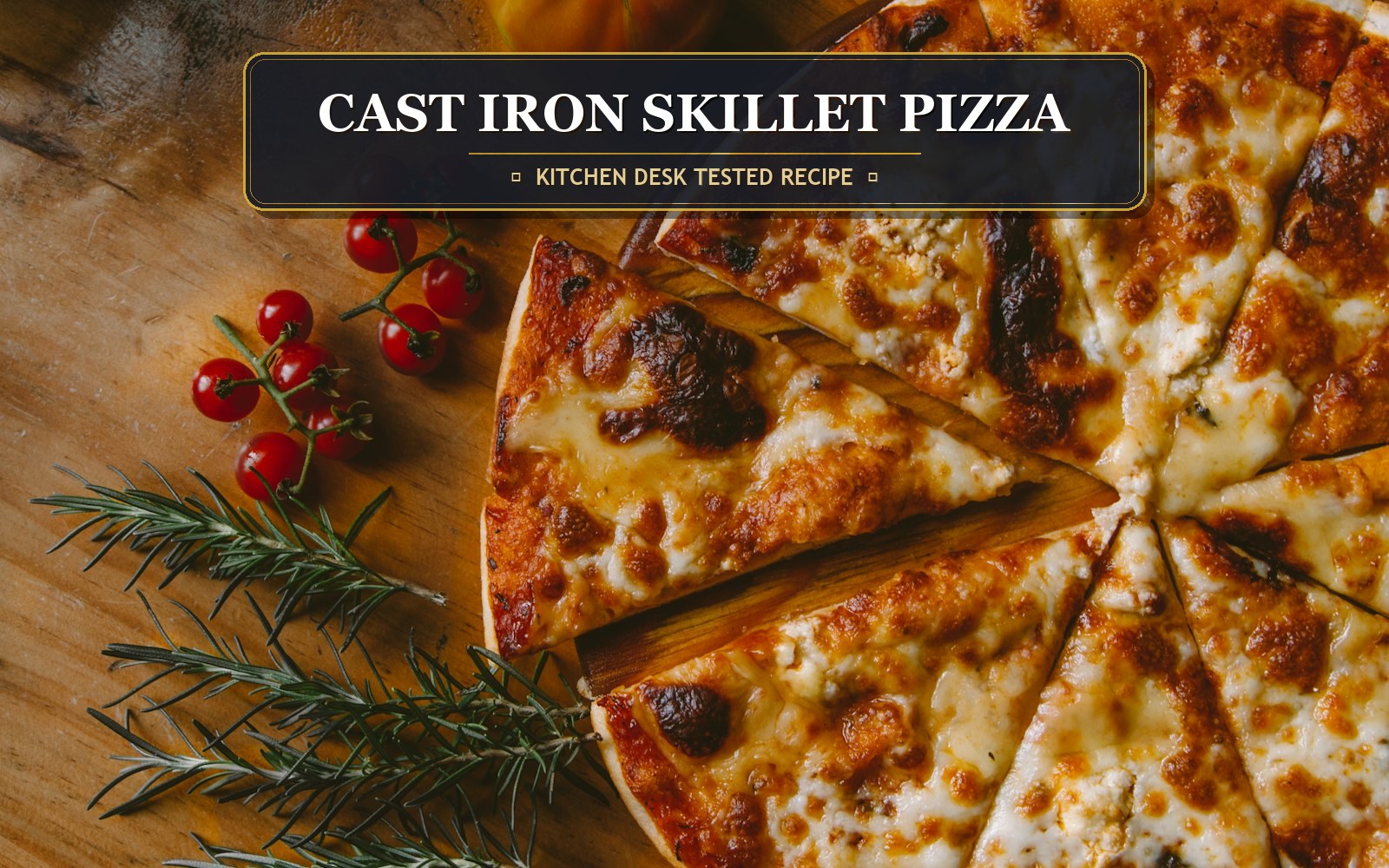 Crispy-Bottom No-Knead Cast Iron Pan Pizza