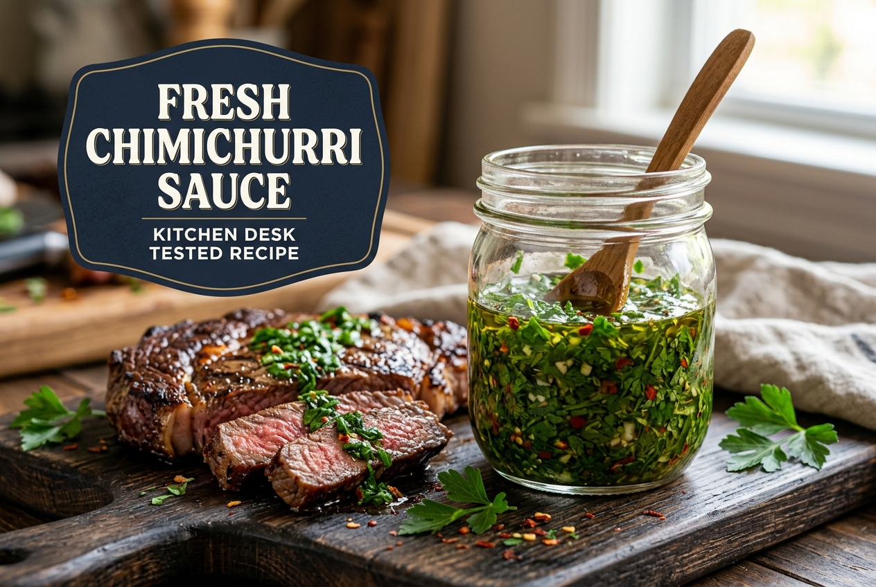 Authentic Argentinian Fresh Herb Chimichurri Sauce