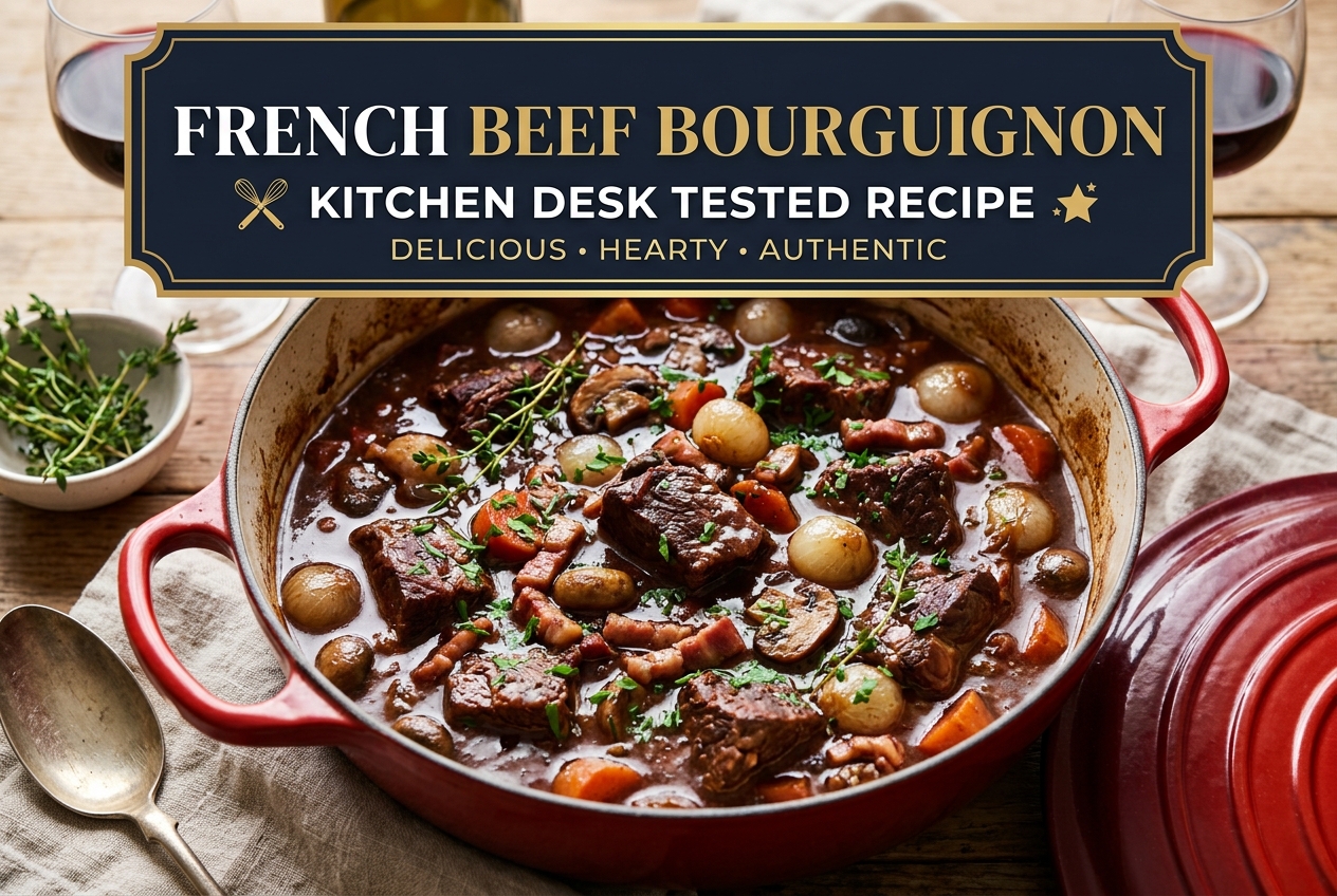 Slow-Braised Traditional French Beef Bourguignon