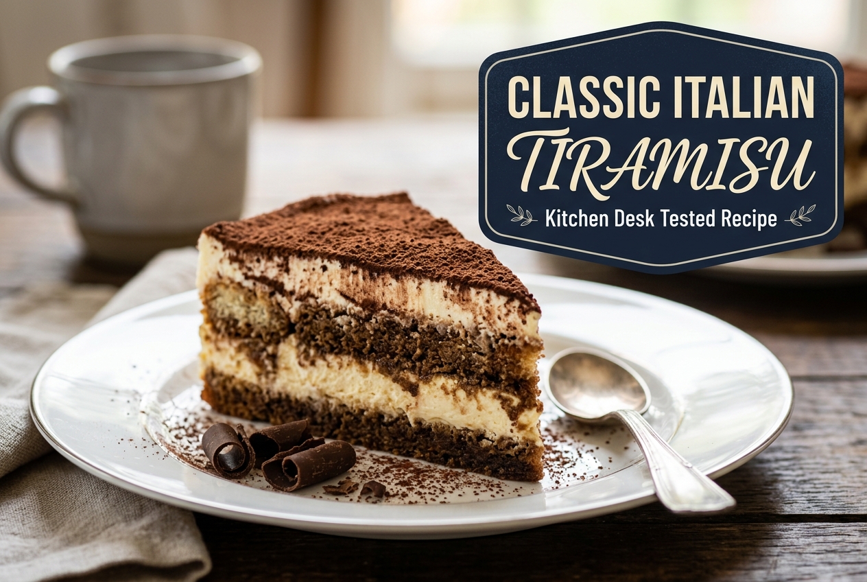Authentic Italian Espresso Tiramisu with Silky Mascarpone Sabayon