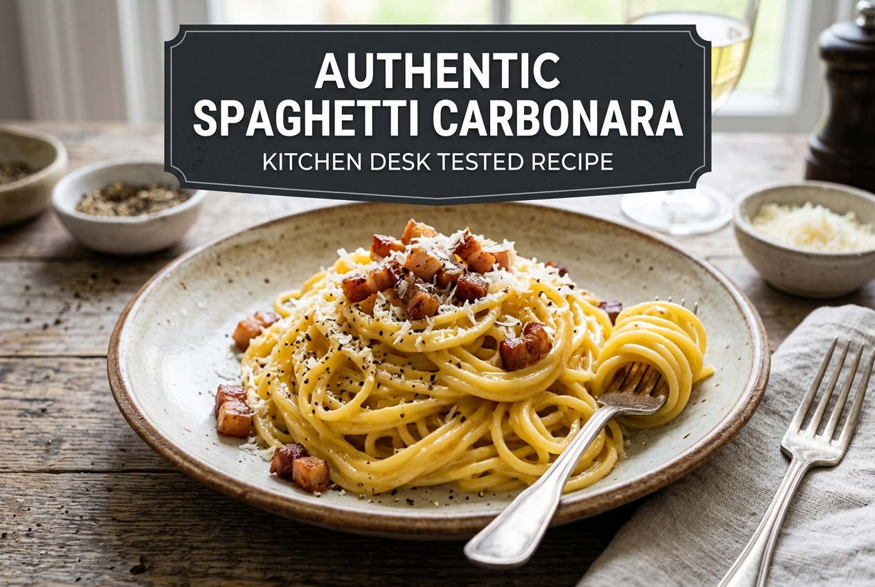 Authentic Roman Spaghetti alla Carbonara Without Cream